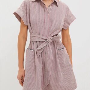 TUCKERNUCK Red and Blue Stripe Mini Ceci Dress